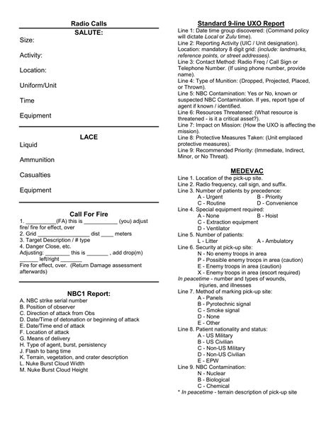 uxo 9 line smart card|9 line uxo example.